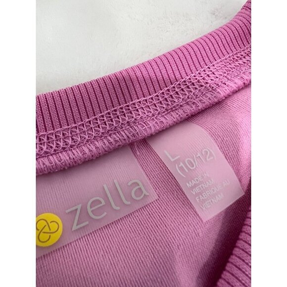 New ZELLA GIRL Kids' Size L (10/12) Cozy Active Luxe velour Top Pink *Defect* - Picture 2 of 12